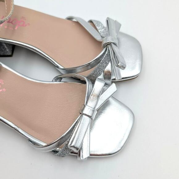 Jellypop Zendah Metallic Block Heel Sandal Kids' Girls Silver Size US12M - Picture 10 of 11